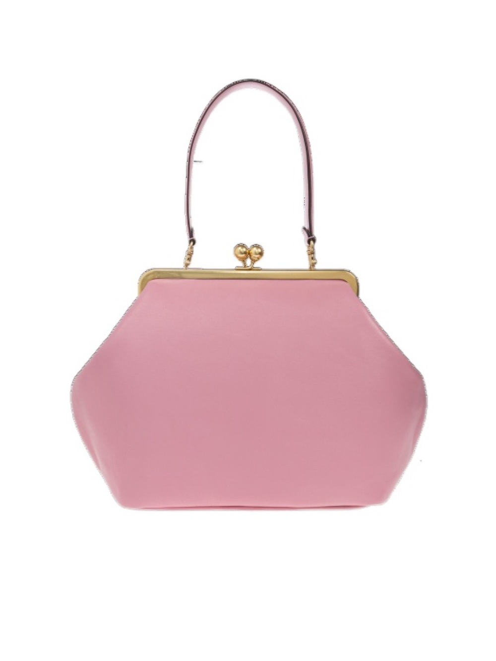 COACH Large Oversized Kisslock FRAME Rose pink CBR51 BAG BRASS